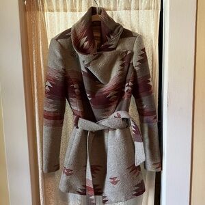 Y2K, Pendleton inspired Wrap coat